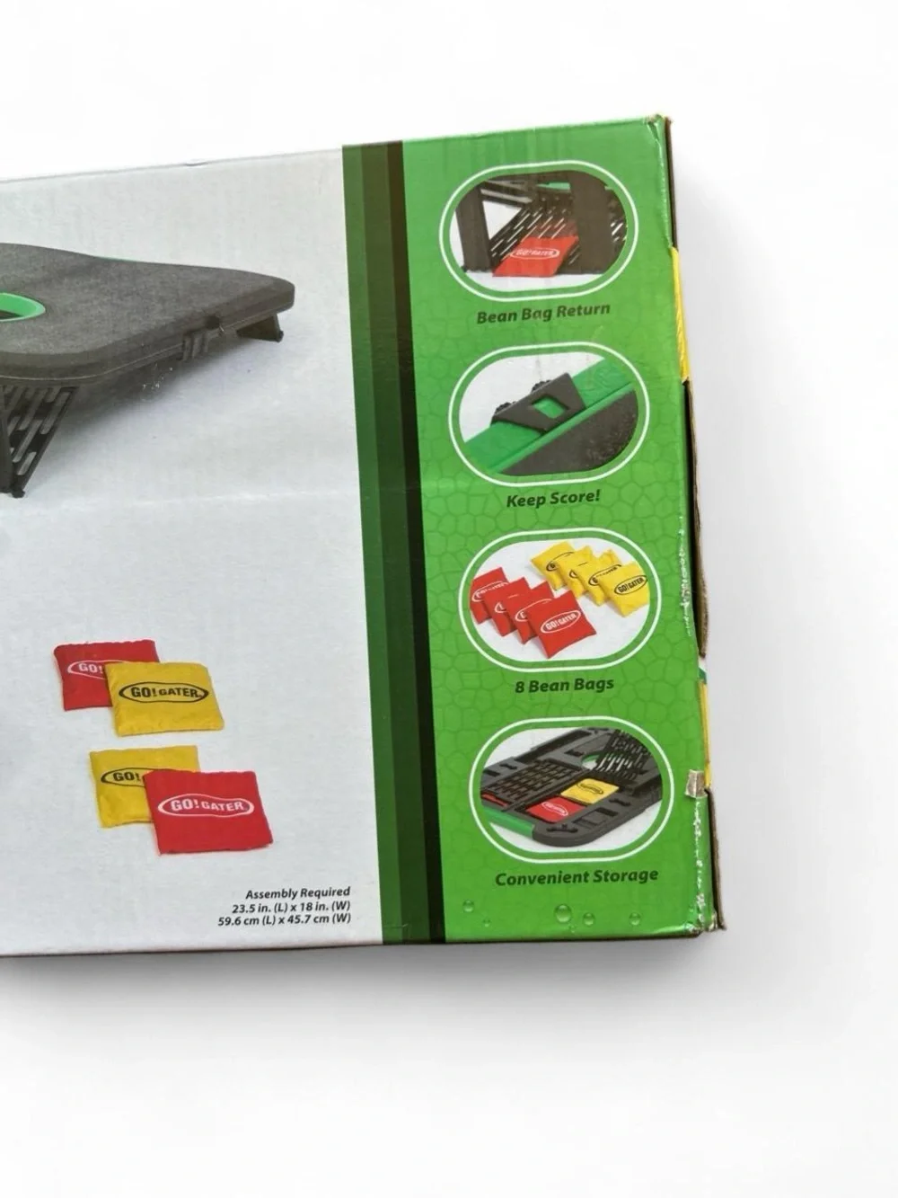 Bean Bag Toss Cornhole Game - Green and Black Portable NWT